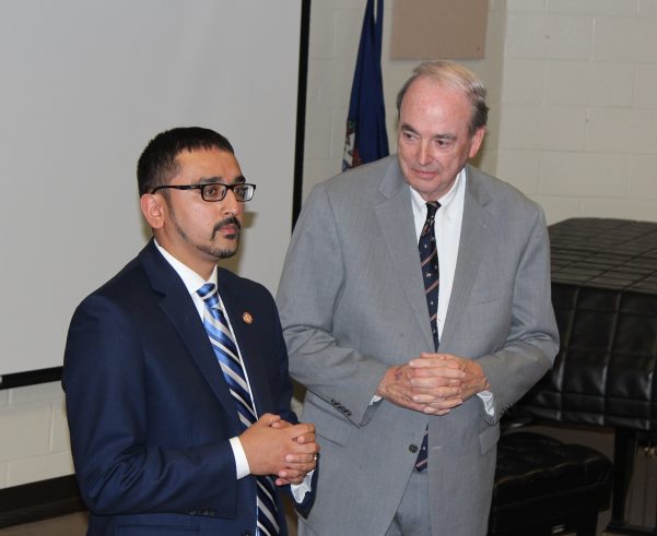 Image of Secretary Qarni with ESCC President Billy Greer