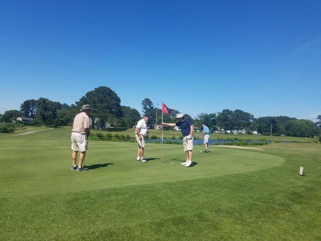 Image of ESCC Foundation Golfers navigate the course at Eastern Shore Yacht and Country Club in Melfa on June 15th.