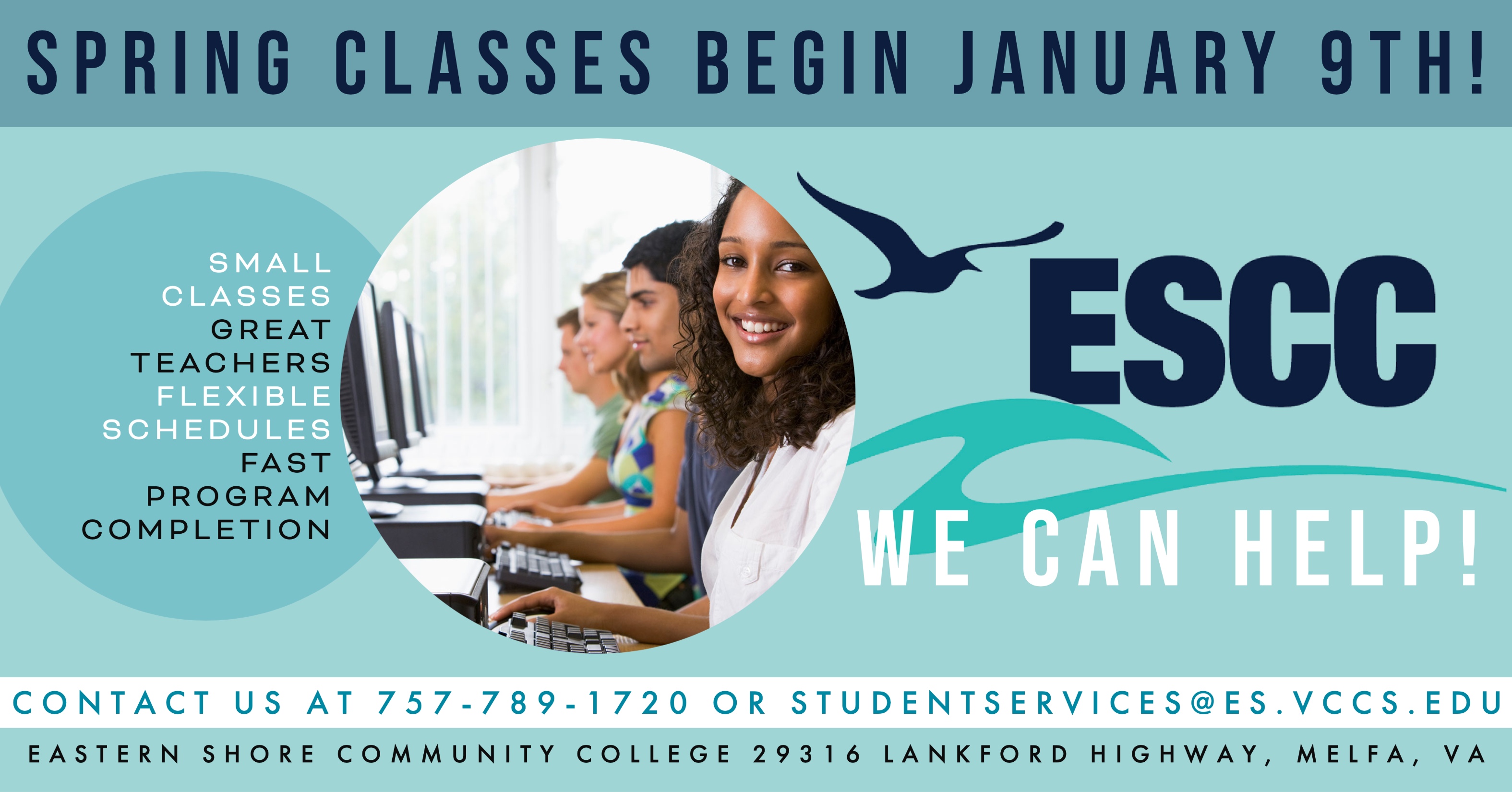 Spring 2023 Semester Begins Eastern Shore Community College