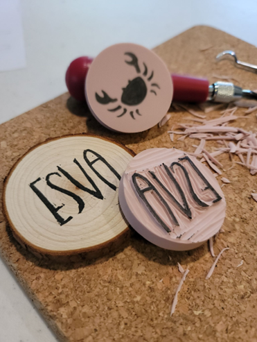 A couple of wood stamps