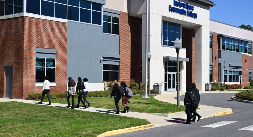 Outside of an ESCC campus building
