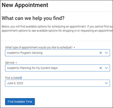New appointment information