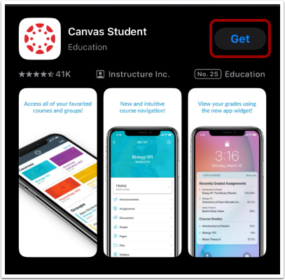 App search results